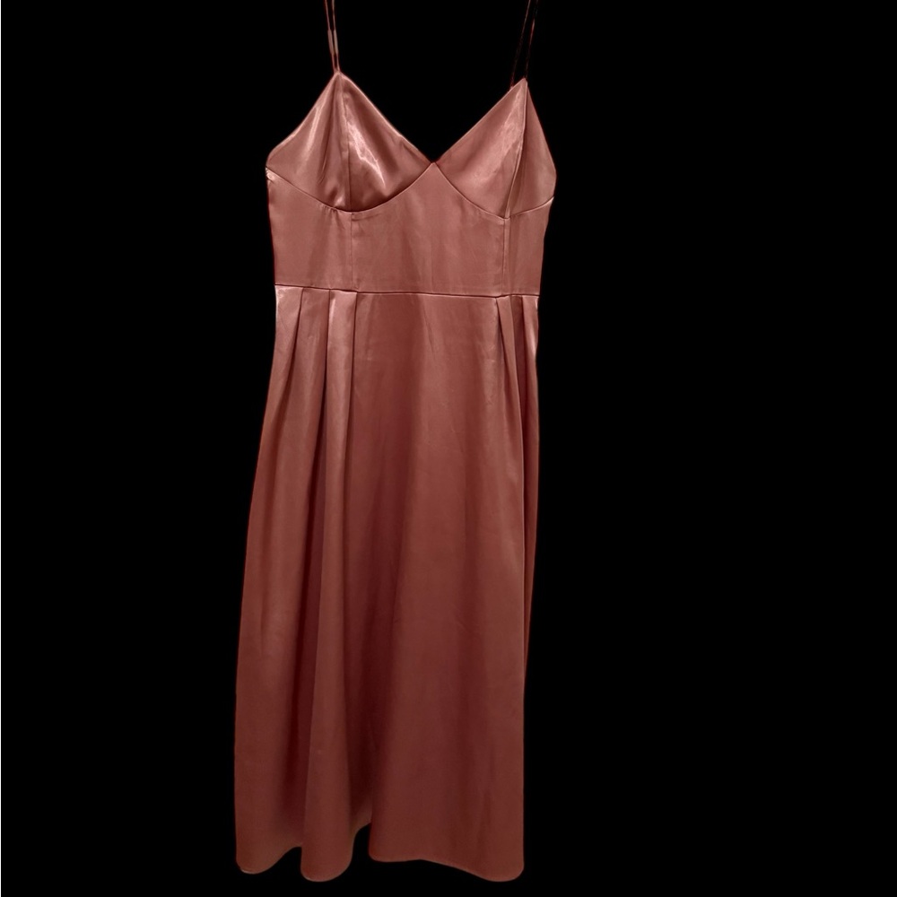 R19 H&M Blush Pink Satin Midi Dress